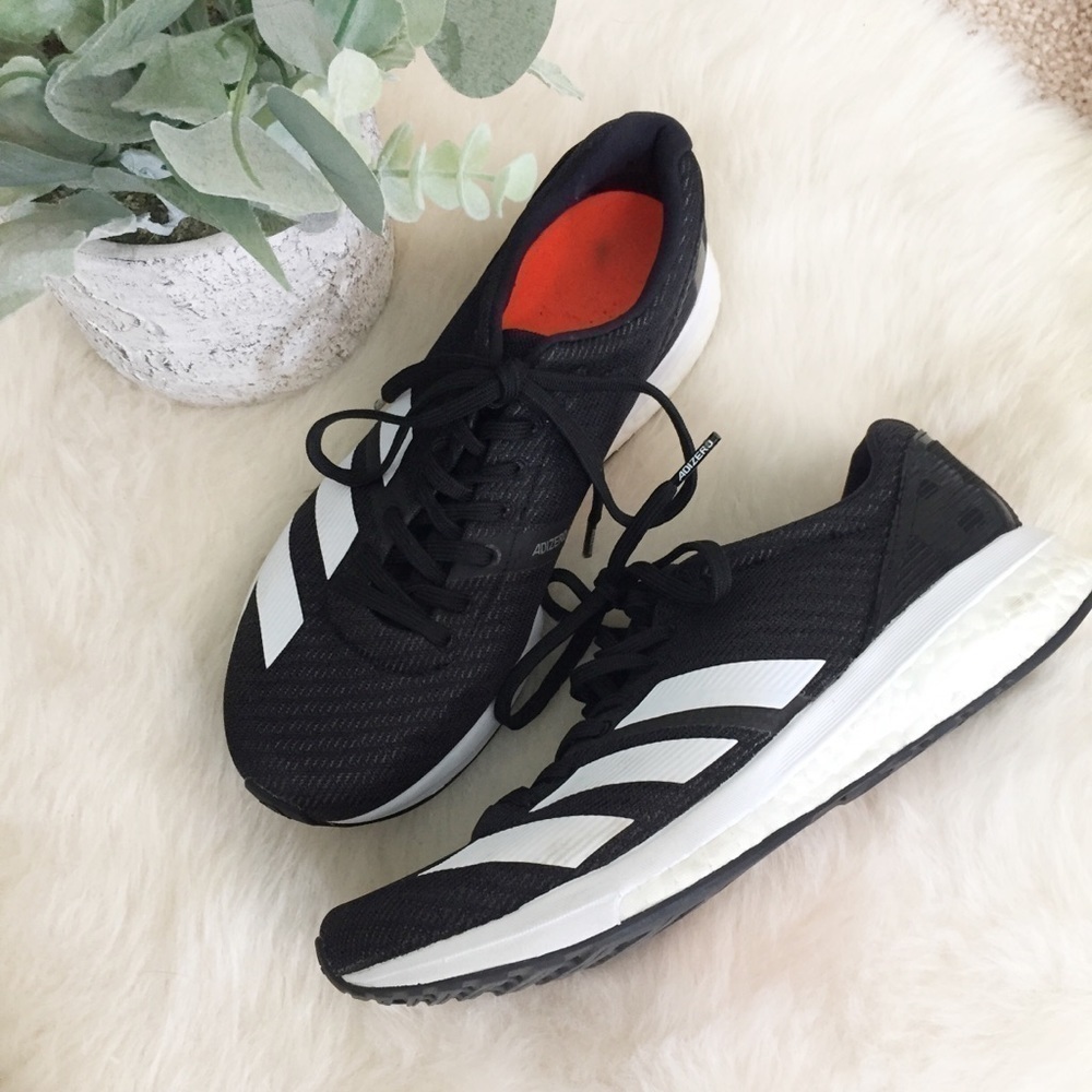 [Adidas] Adizero Boston 8 Black & White Sneakers